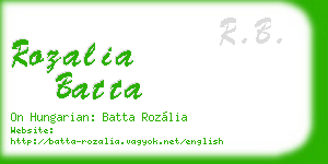 rozalia batta business card
